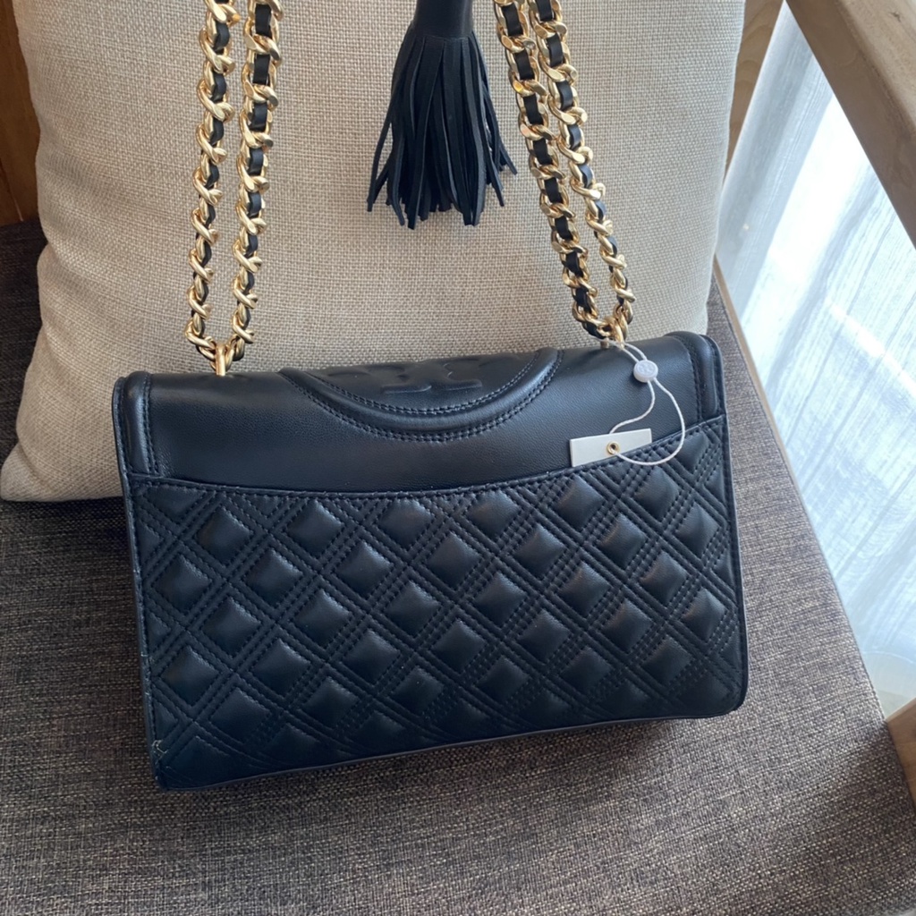 [Instant/Same Day] Original TB 718  719   2 Size Original tb New style Fleming 75576 76997 sheepskin material new shoulder bag chain bag