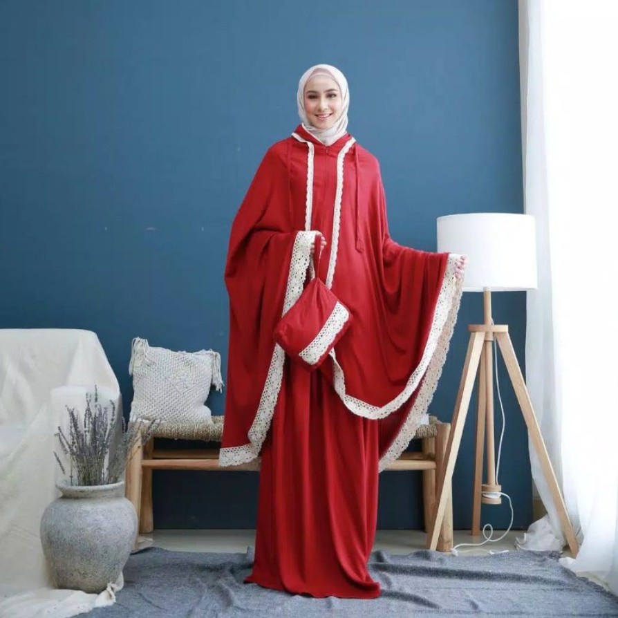 Mukena Baneska 2in1 Maheera Maroon