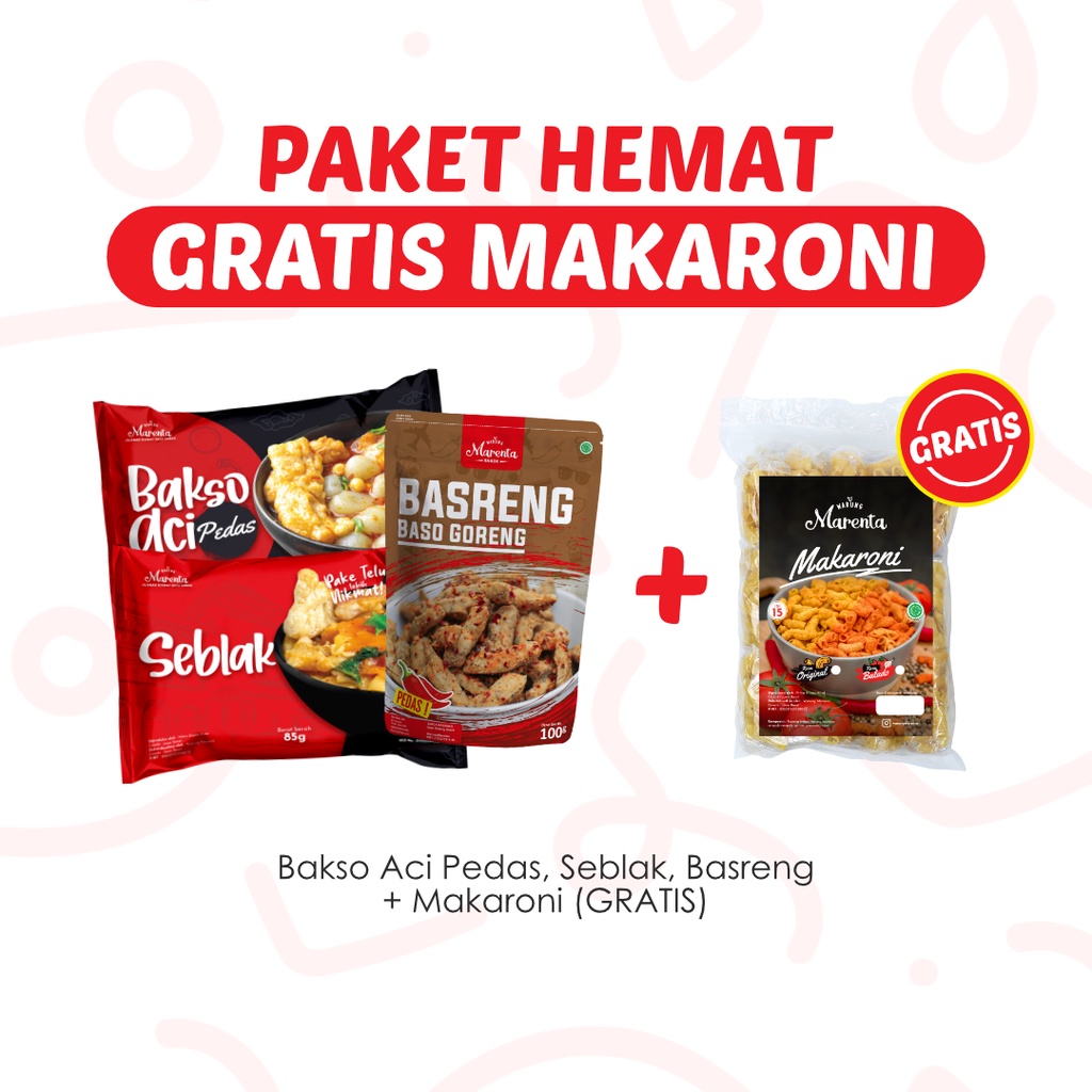 Jual Paket Hemat Baso Aci Pedas Seblak Basreng Gratis Makaroni