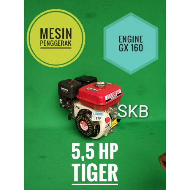 Mesin engine atau mesin penggerak GX 160 Tiger