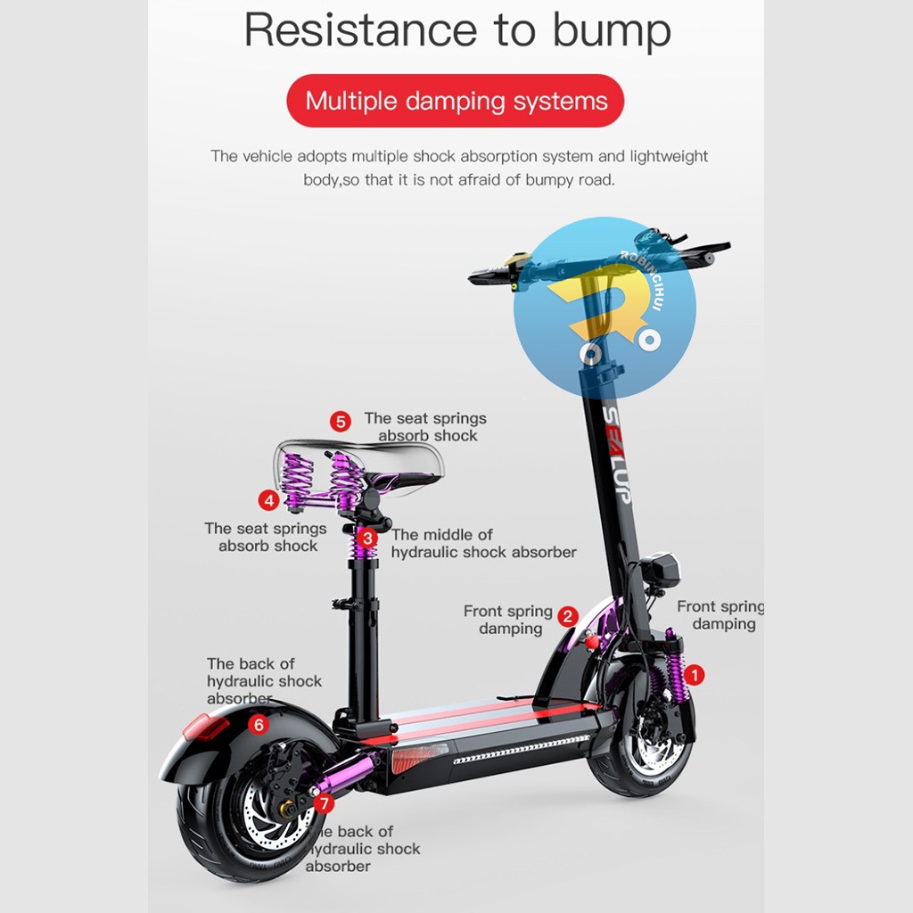 Scooter Listrik Q8 / Sepeda Listrik / Skuter Elektrik / Sekuter Listrik / Otoped Listrik