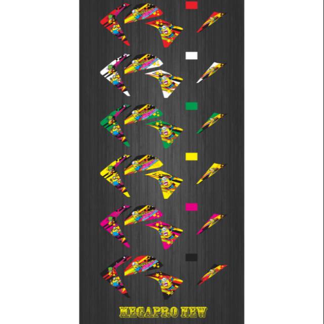Sticker Striping Megapro new Minion