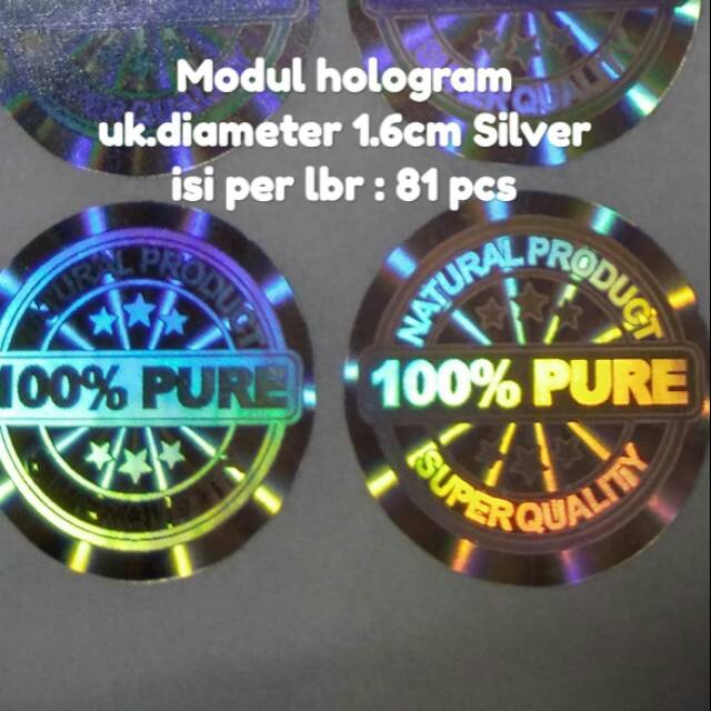 

Stiker hologram Natural Product 100% Pure Super Quality