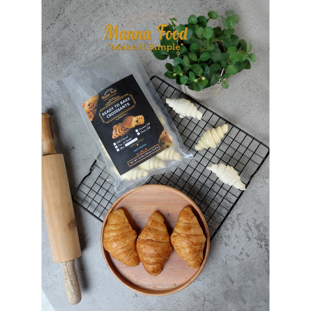 

FROZEN BUTTER CROISSANT / Croissant Beku RTB / Ready To Bake isi 12 khusus GoJeK / GRAB