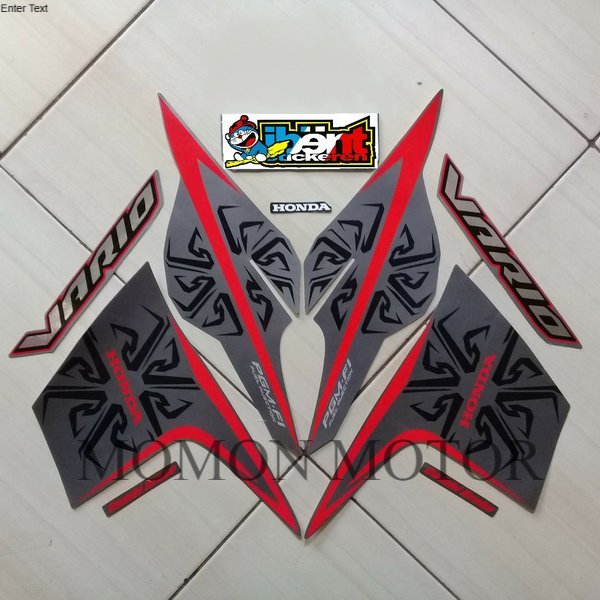 Striping Honda VARIO FI 110 GREY ABU ABU HITAM DOFF MATTE  2019