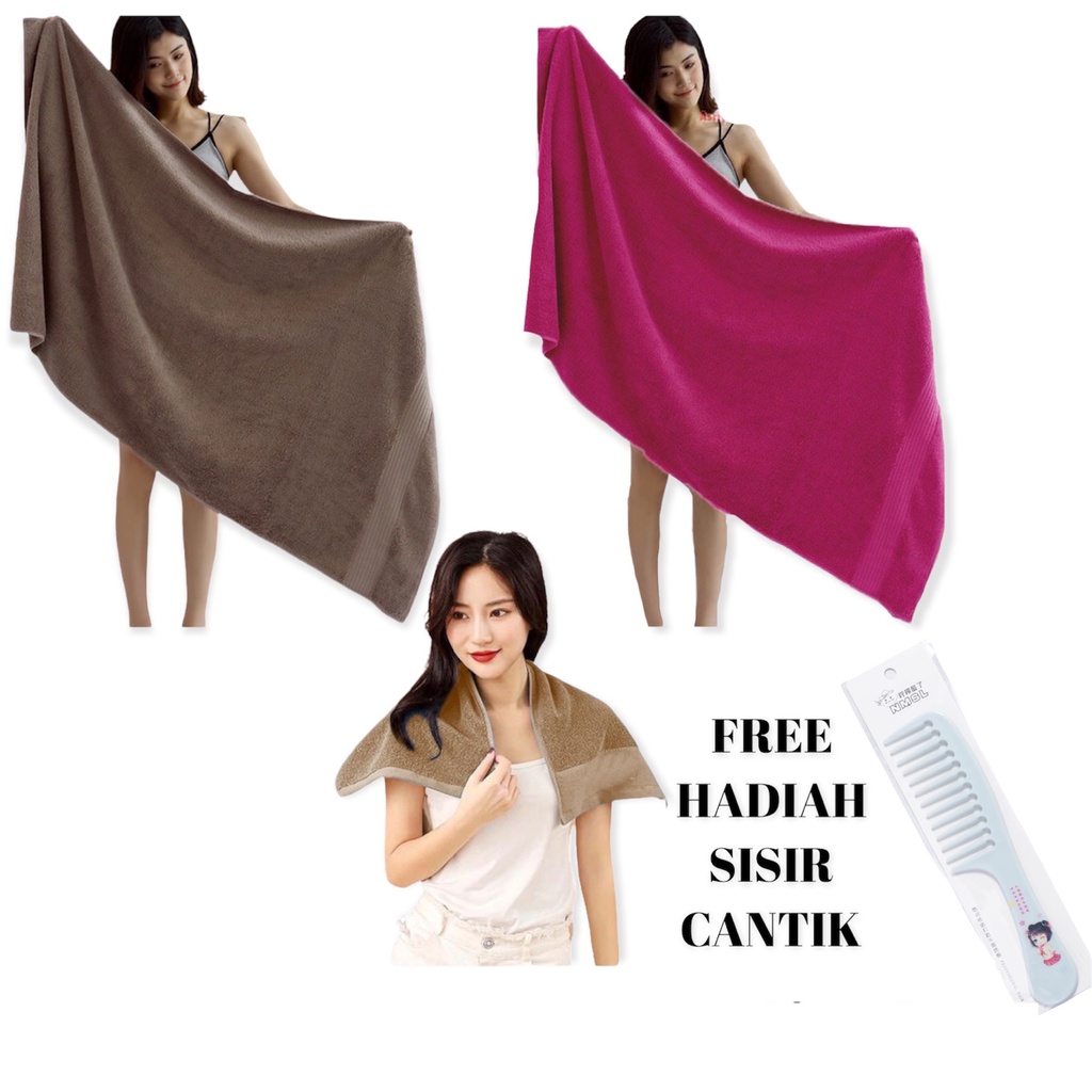 Handuk Paket Hemat 3 Handuk 100 Ribu Free Hadiah Sisir Handuk Hotel Tebal Cotton 100% Terlaris Termurah