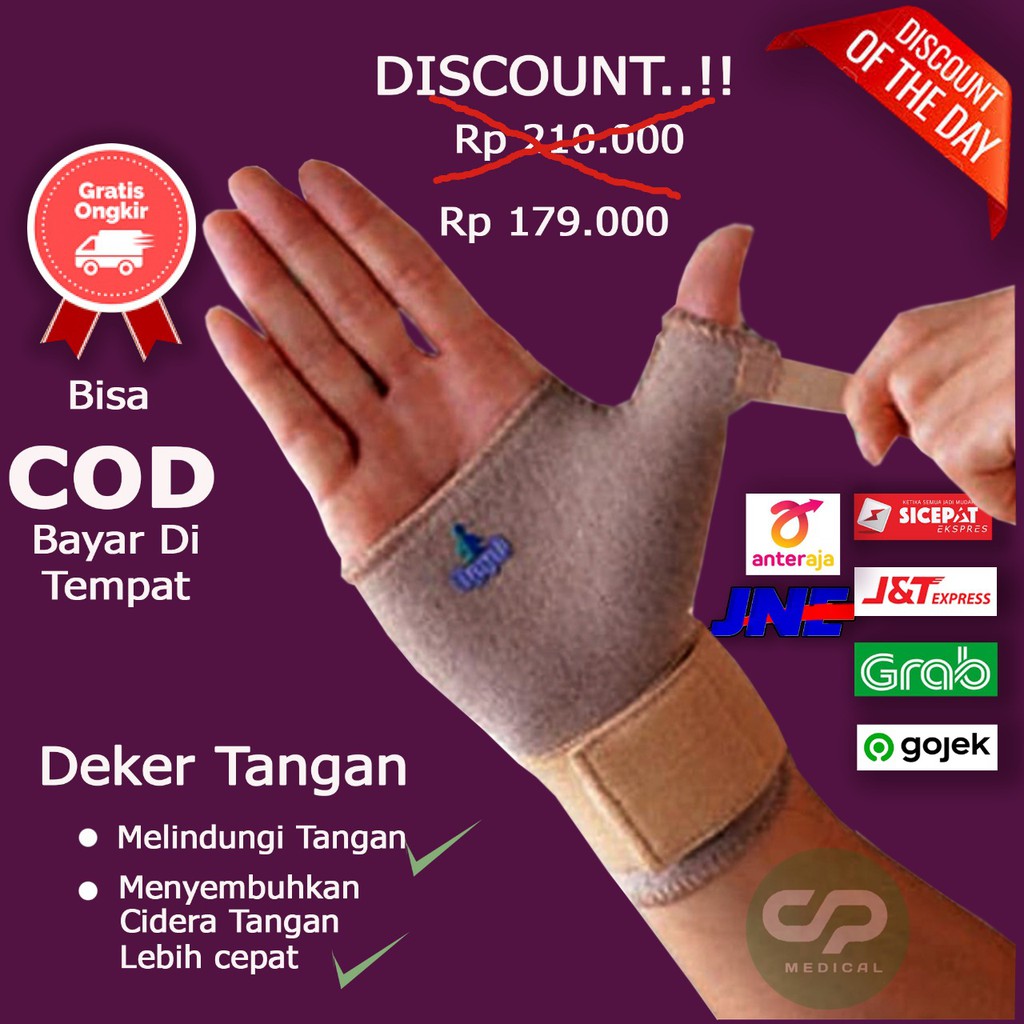 DEKER TANGAN HINDARI & PULIHKAN  CIDERA   Deker pelindung Pergelangan Tangan & Jempol Merk Oppo 10