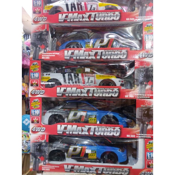 MOBIL REMOTE RC 4WD VMAX TURBO SKALA 1:10 DRIFT RACING CAR MAINAN ANAK