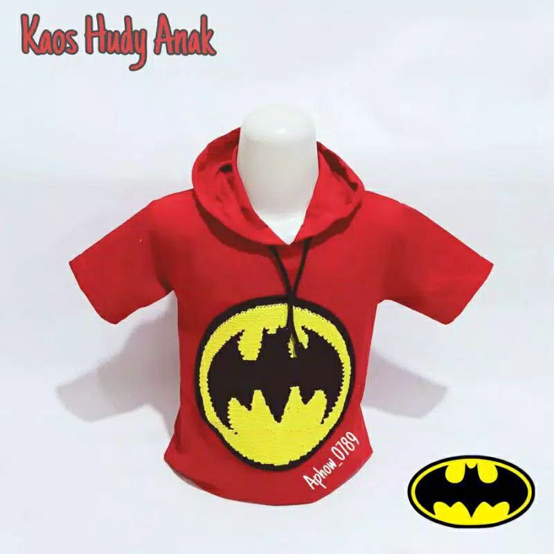 Kaos hoodie  anak Murah karakter avenger special merah