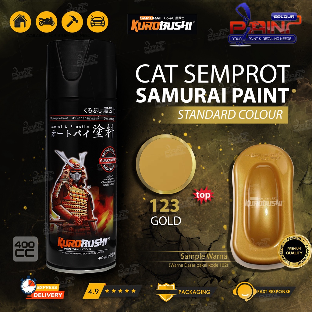 Samurai Paint 123 Gold Cat Semprot-Pylox-Motor-Gundam