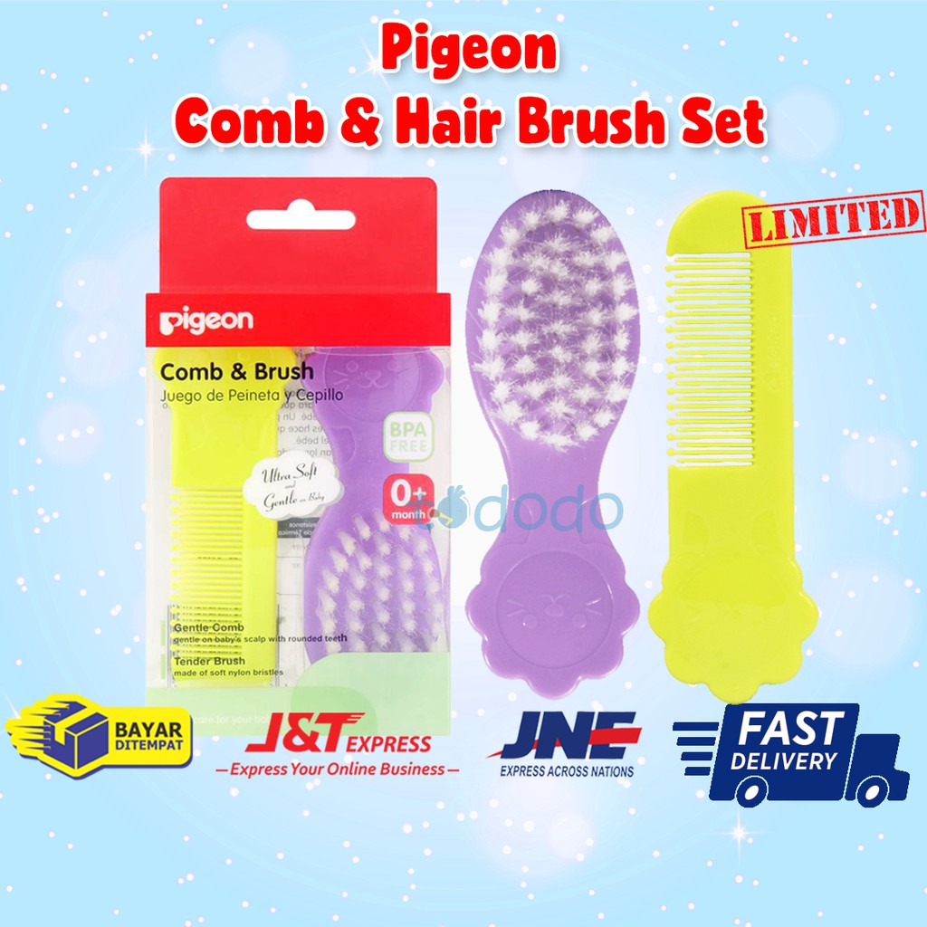 Sisir Rambut Bayi Pigeon Comb &amp; Hair Brush Set