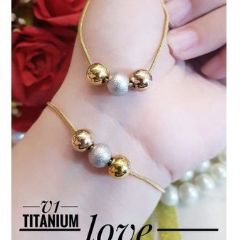 Titanium  kalung gelang wanita cantik a122