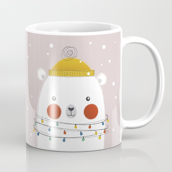 Mug Gelas Christmas Animals Festive Polar Bear