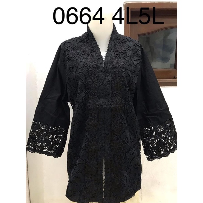 kebaya alexuez brukat hitam jumbo atasan wanita