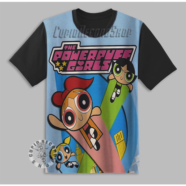 Baju Powerpuff Girls Power Puff Girl Battle Three Kaos Anak Perempuan Pakaian 1 12 Tahun Game Anime 