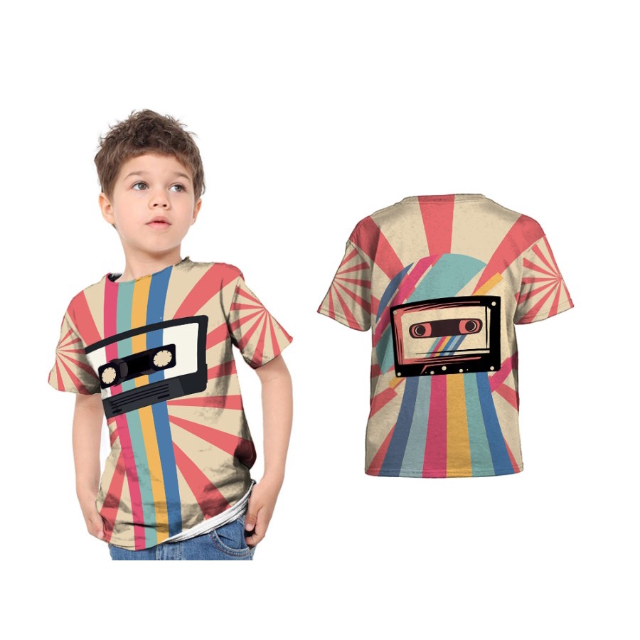 indiCustom Kaos T-Shirt Baju Anak Vintage Classic Rock Music FullPrint