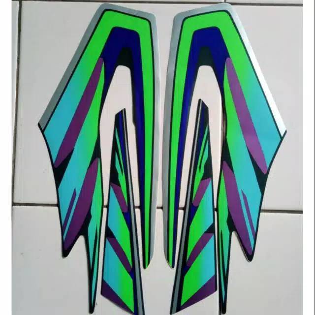 striping sticker lis body yamaha rx king 1997 1998 hijau
