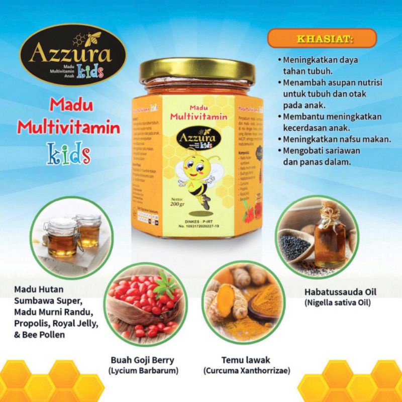 

Madu Azzura Kids Multivitamin 200gr