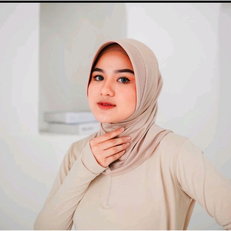 PROMO  jilbab ped instant / ped jersey / hijab sport / jilbab Volly // hijab olahraga
