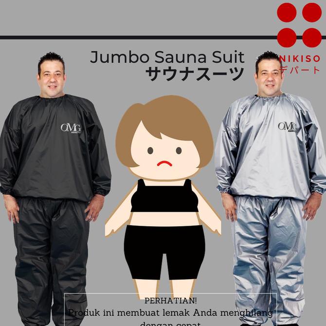 Jaket Sauna Pria Wanita / Sauna Suit Jumbo / Baju Olahraga Wanita