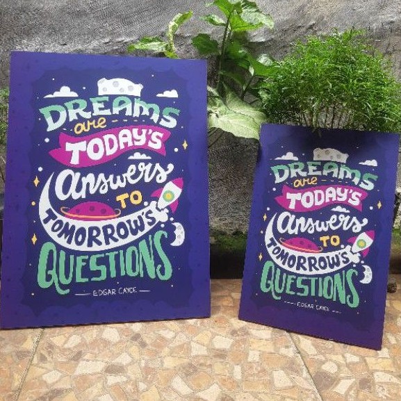 Hiasan Dinding - Figura - Dekorasi - Quotes 30 x 40