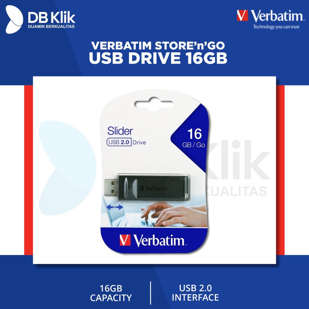 Verbatim Store n Go USB Slider 16GB - Black