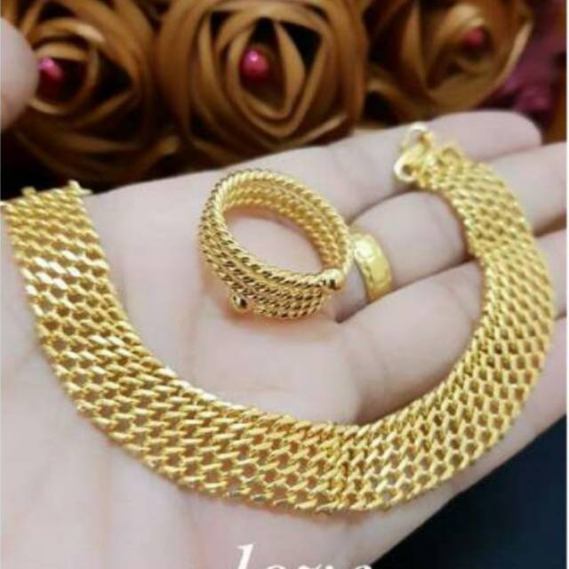 Xuping gelang cincin lapis 24k