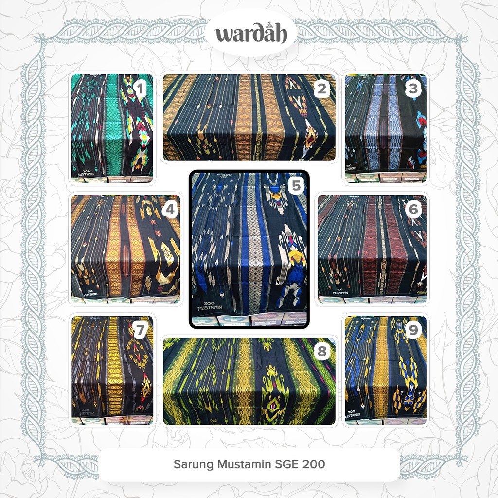 Sarung Premium Mustamin SGE 200 Bahan Mesres Songket Tenun Original Asli