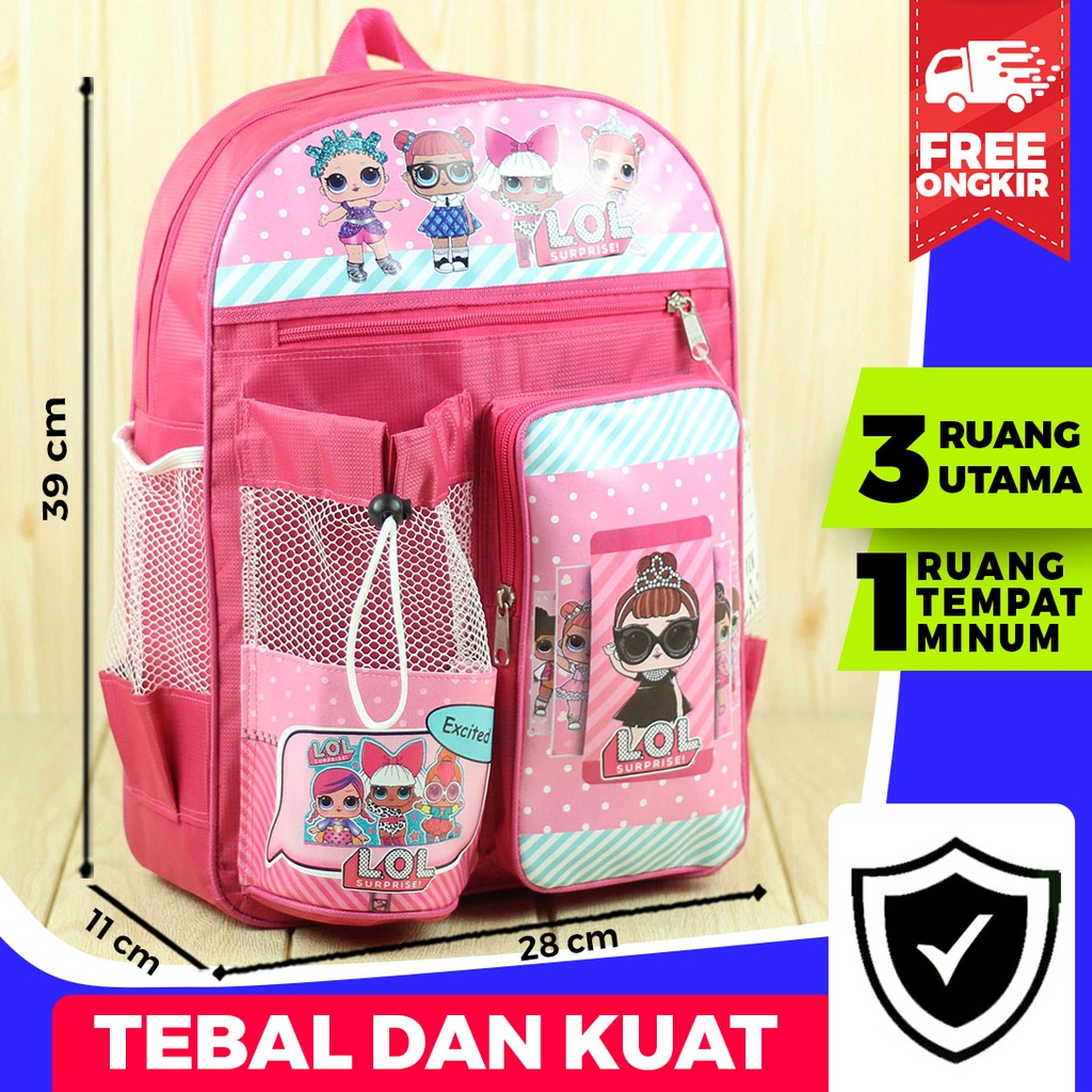 Tas Anak Cewe Perempuan Karakter Termurah Berkualitas Awet Sekolah PAUD TK SD Lucu Ransel