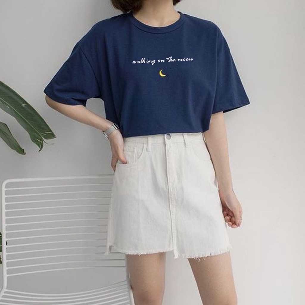 MYSTIQUE.ID-BAJU KAOS MOON T-SHIRT LUCU DAN AESTHETIC