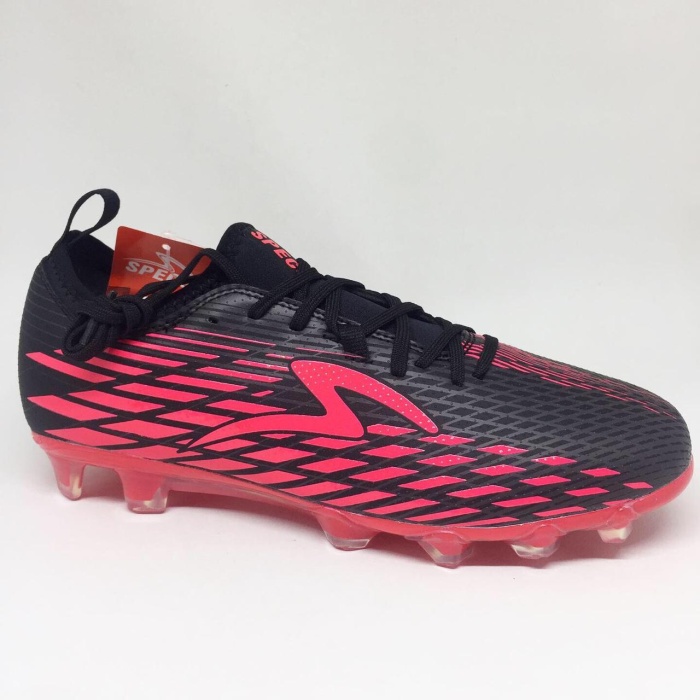 Sepatu bola specs original Swervo Venero FG black diva red