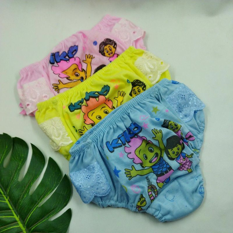 GROSIR 12 PCS Celana Dalam Anak Perempuan Kerut Billatex 6 BLN-2 THN