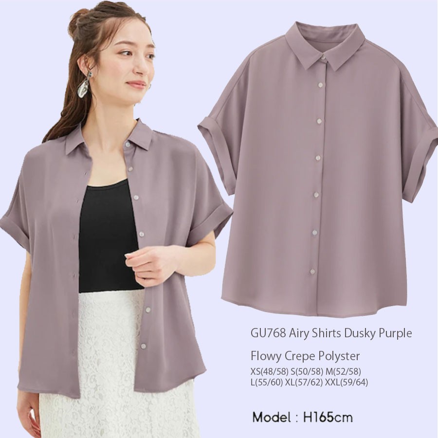 BLOUSE WANITA UNIQLO GU AIRY SHIRTS GU768 AIRY SHIRT-6