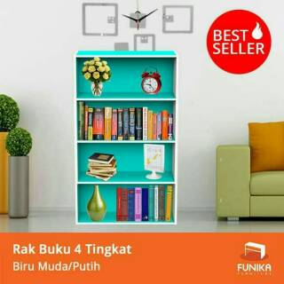 Rak buku serbaguna 4 susun tingkat lemari pajangan 