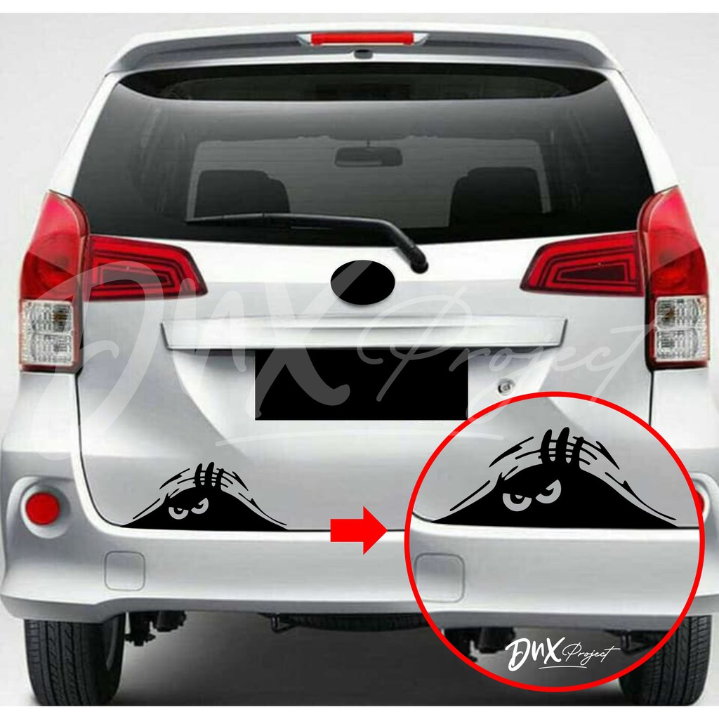 STIKER MOBIL CUTTING STICKER MOBIL MONSTER PEEKING Shopee Indonesia