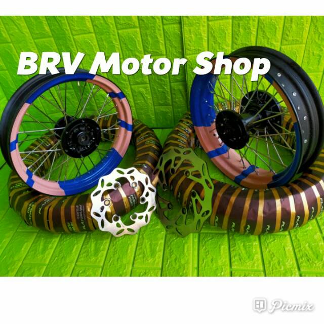 Paketan Velg Super Moto Klx Bf Klx L Klx G Klx S D Tracker 150 Ples Ban Corsa Velg Ring 17