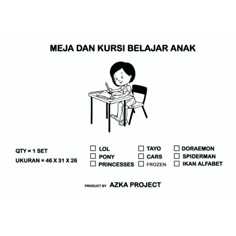 

Meja belajar nya aja By. Azka Project