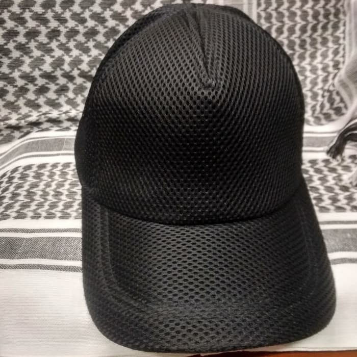 Topi Jaring Hitam TNI POLRI Army - Topi Lapangan