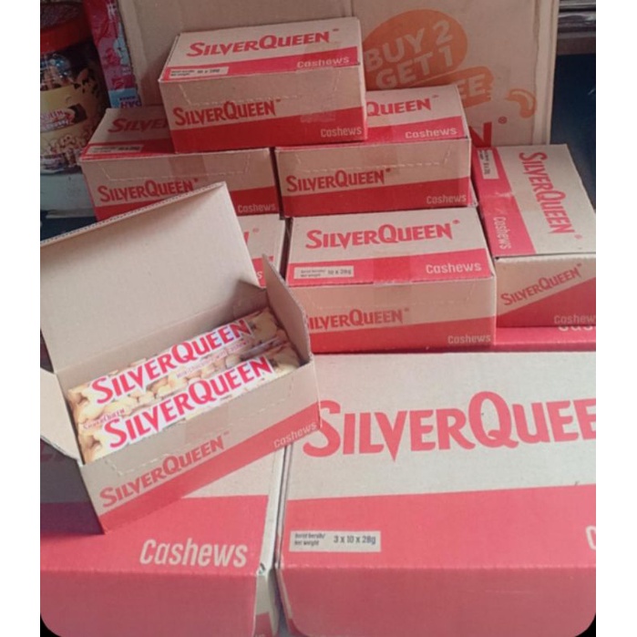 

Silverqueen 28gr 1box isi 10pcs