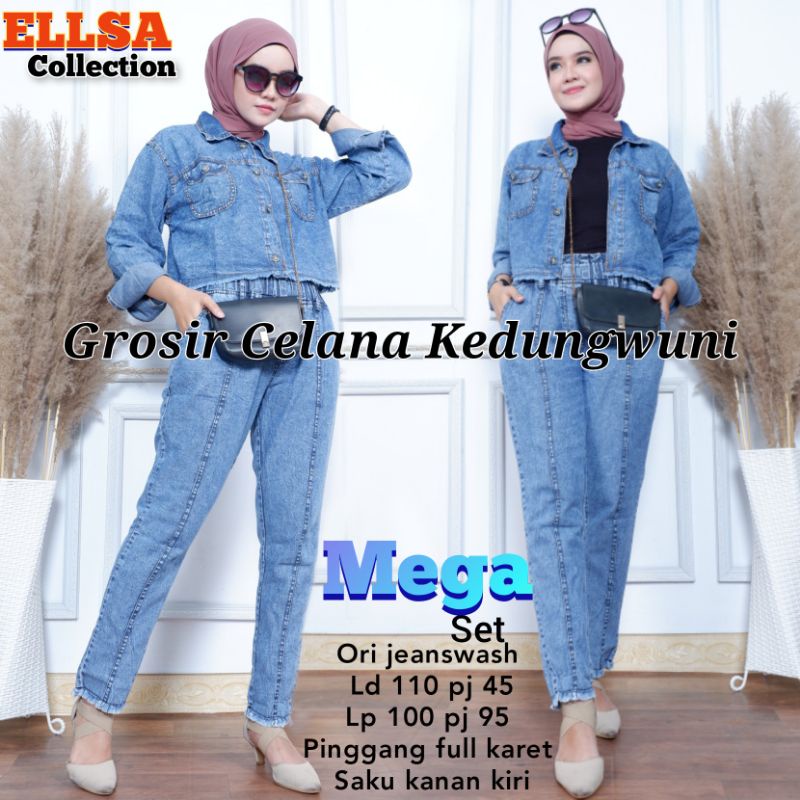 STELAN JEANS WANITA / JULIZAR SET / JULIZAR SET 2 /JAKET CROP RAWIS