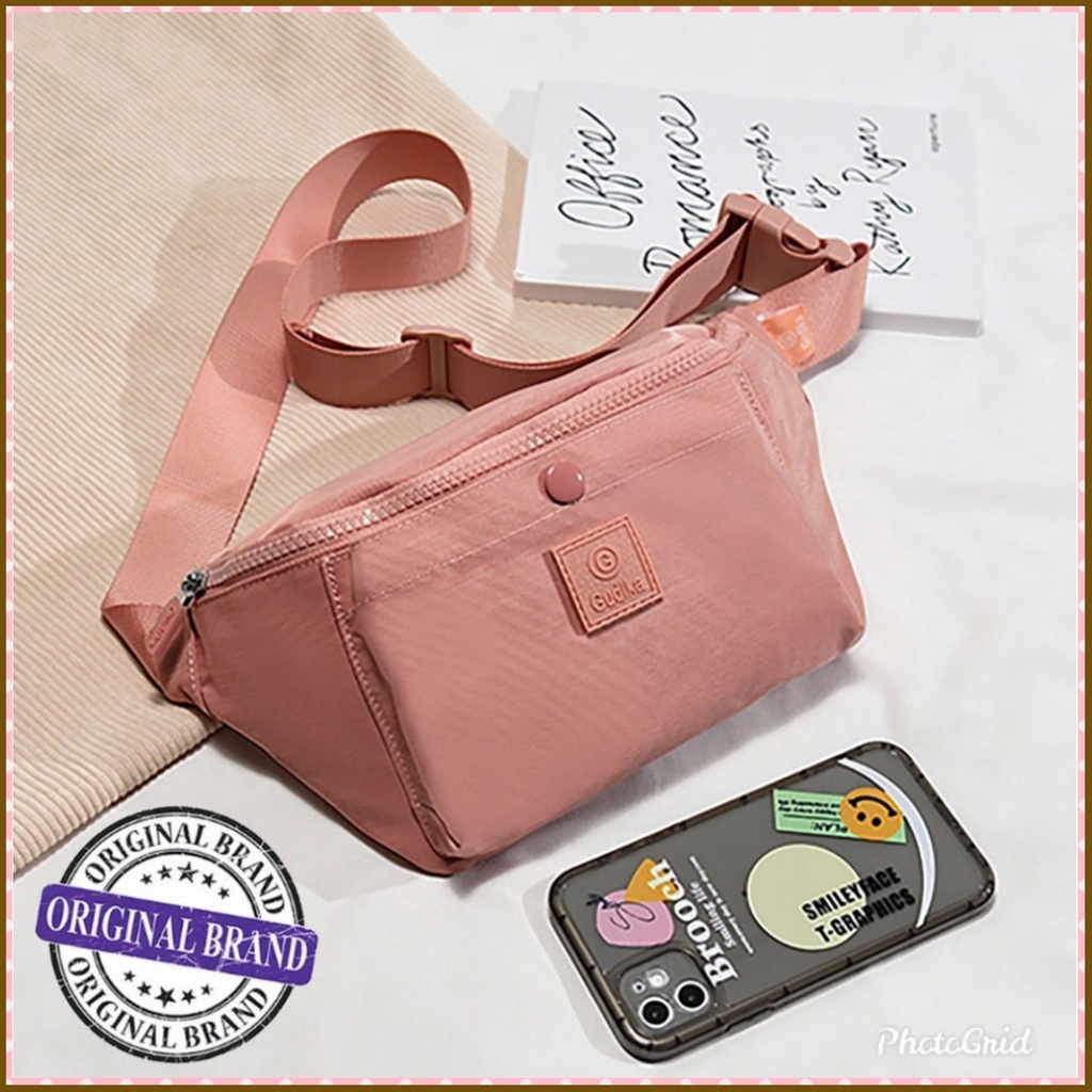 GUDIKA - Waistbag Couple Fashionable Import Original 5181 - Tas Wanita Pria Tas Selempang Bahu Kekinian Bahan Nylon Waterproof Anti Air - slingbag - tas mini - bag - cewek - fashion - branded - santai - tas Pinggang - slempang - termurah - ori - handbag