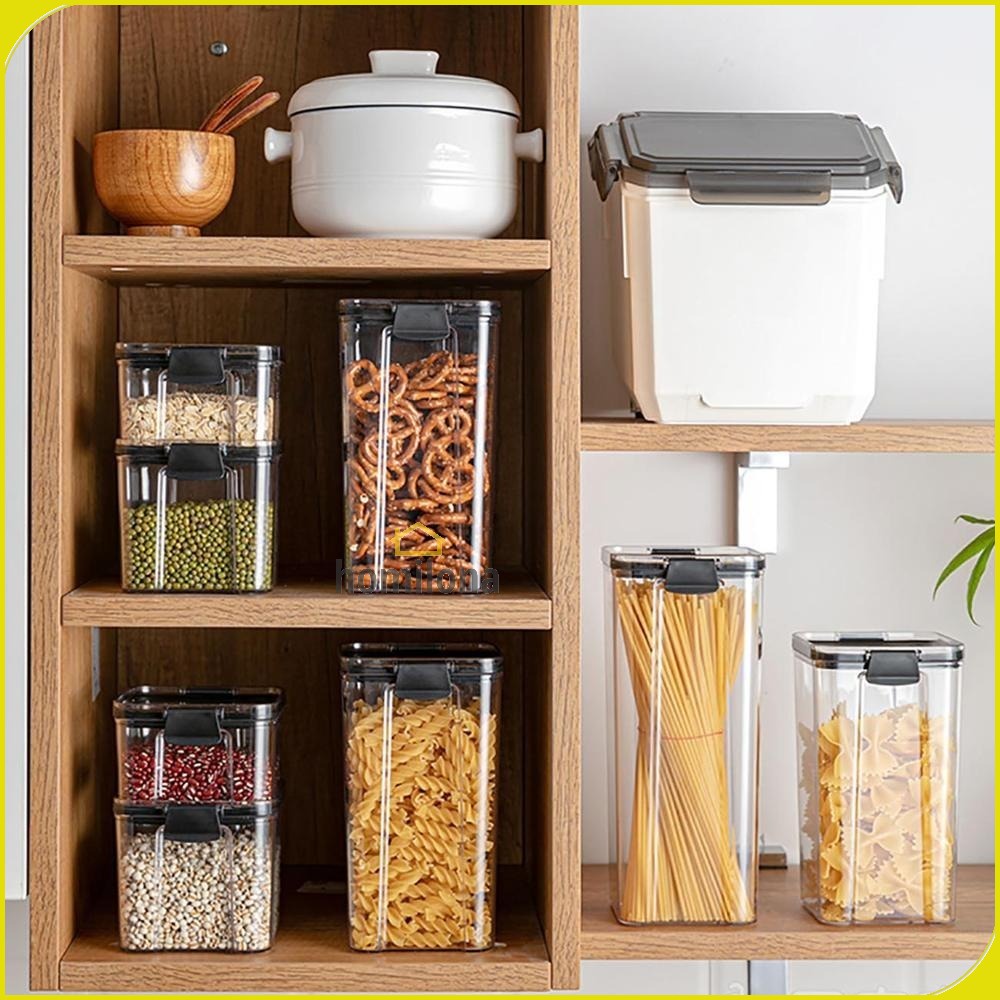 Toples Wadah Penyimpanan Makanan Food Storage Container 460ML atau 700ML - TaffHOME YF0086 - Transparent