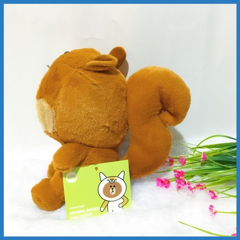 BONEKA HALUS JK6 BONEKA LINE BROWN JUNGLE DINOSAURUS GIRAFFE PIG