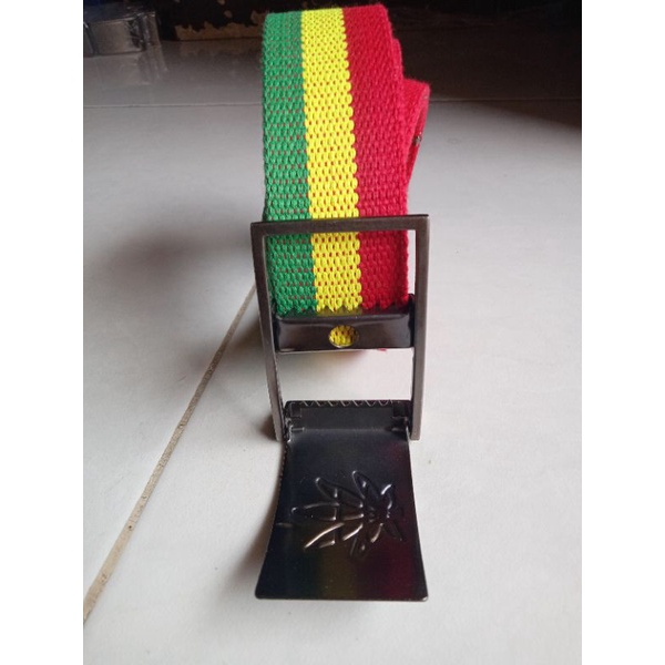 Ikat Pinggang Sabuk Rasta Reagea Gesper Polos Logo