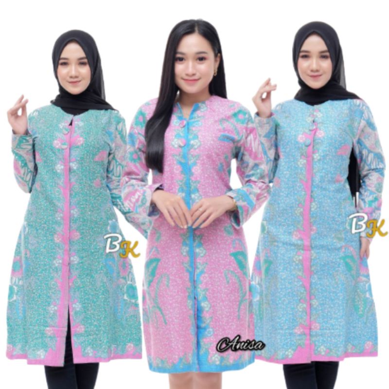 BATIK MIRAH | TUNIK BATIK MOTIF SERAGAM BATIK MODERN BAJU BATIK