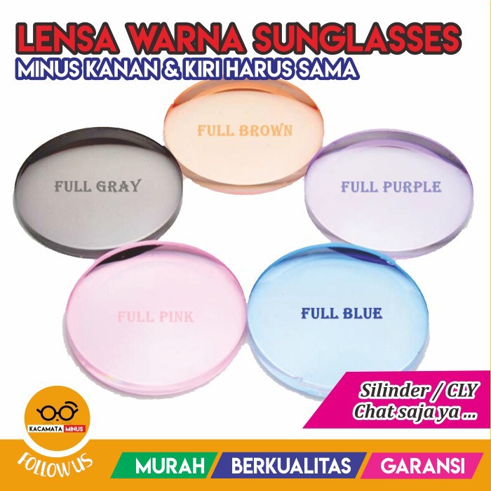Lensa Kacamata Minus UV Lensa Warna Gradasi