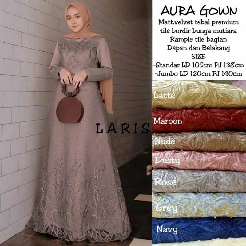 (TERBARU DIJAMIN REAL PICT) Aura Gown #2 velvet