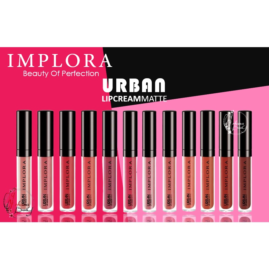 IMPLORA URBAN LipCream Matte / Lip Cream / Lipstik Cair / 12 Warna