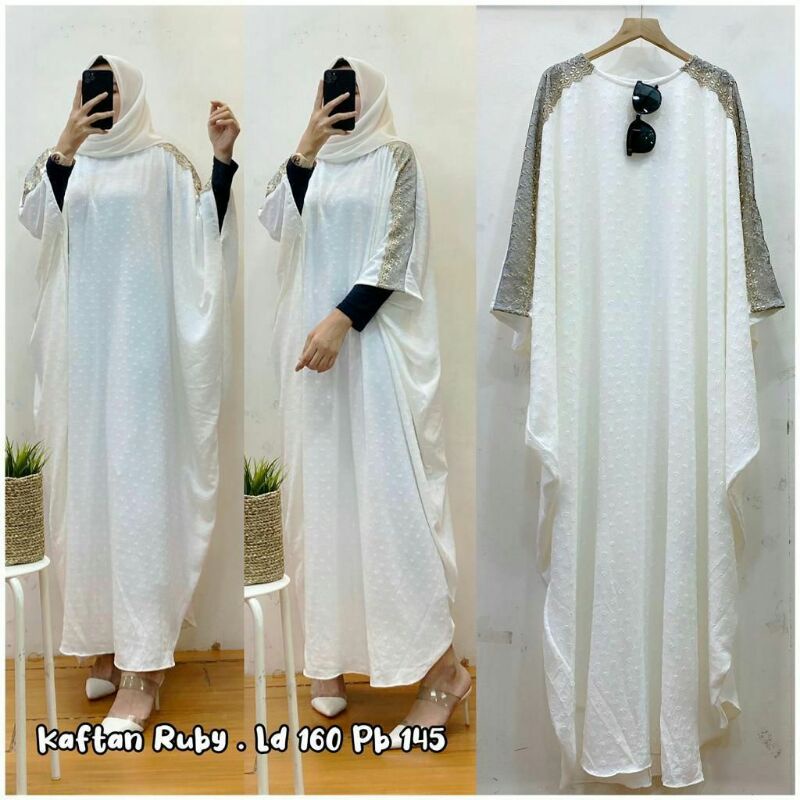 Rayyanza Bordir Crinkle Kaftan