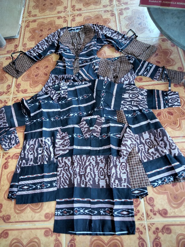 Batik Couple Keluarga Sania Ruffle Ori Ndoro Jowi Dnt